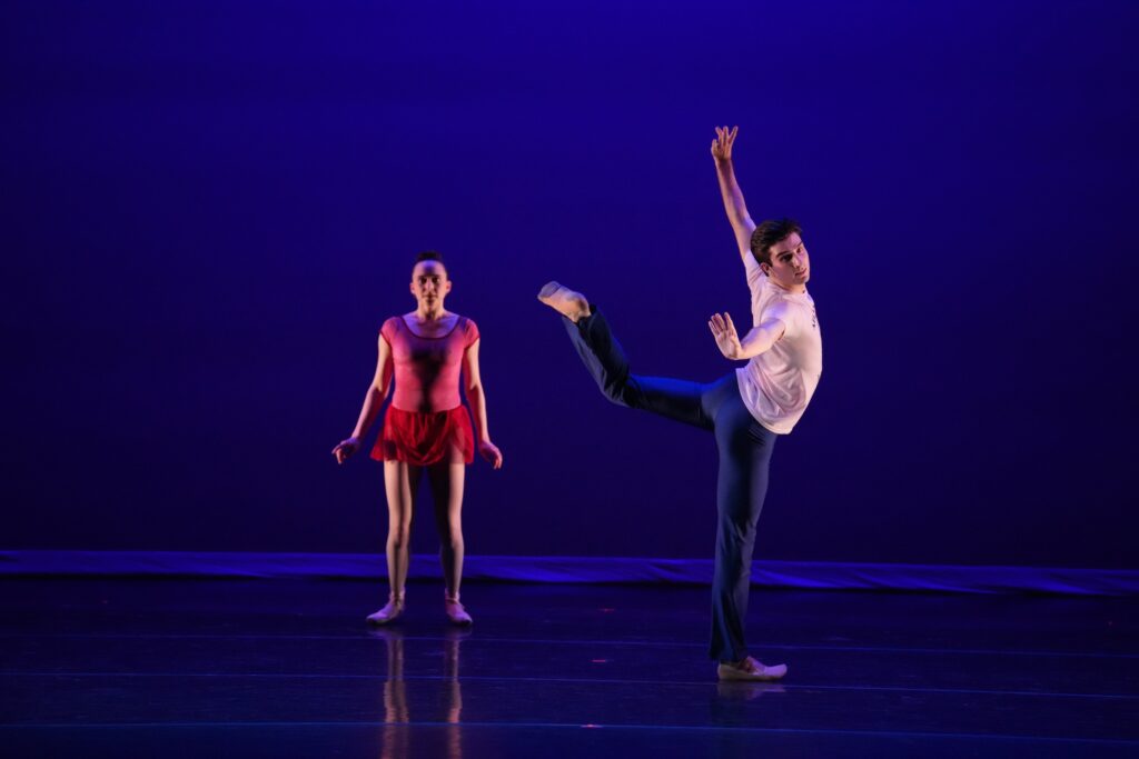 Gabriella Domini (left) and Noah McAuslin in Tom Gold's Counterpoint. Photo: Steven Pisano