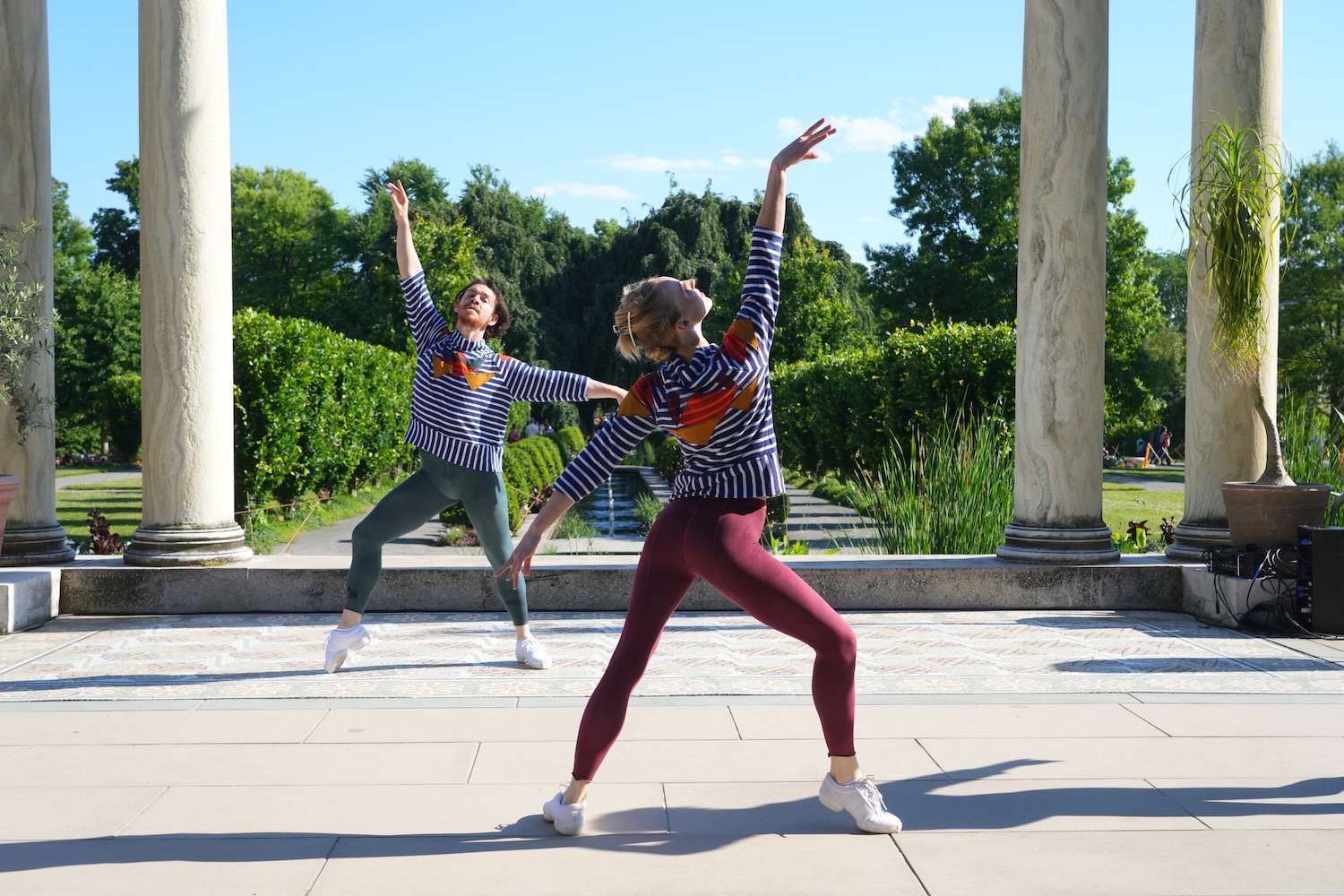 Brett Coppa (left) and Demi Trezona in Tom Gold's <em>Lavender is all the Rage</em>. Photo: Steven Pisano